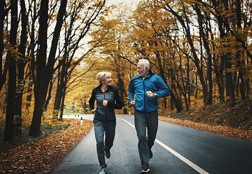 Couple running