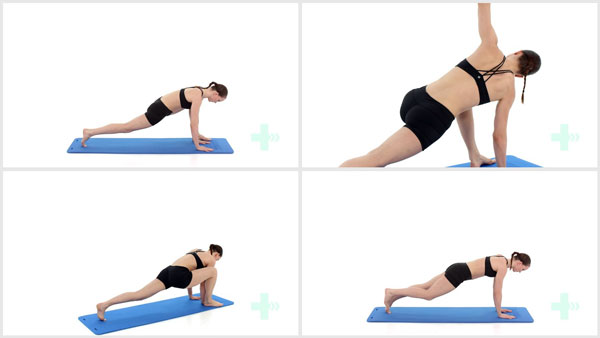 Deep lunge with trunk rotation
